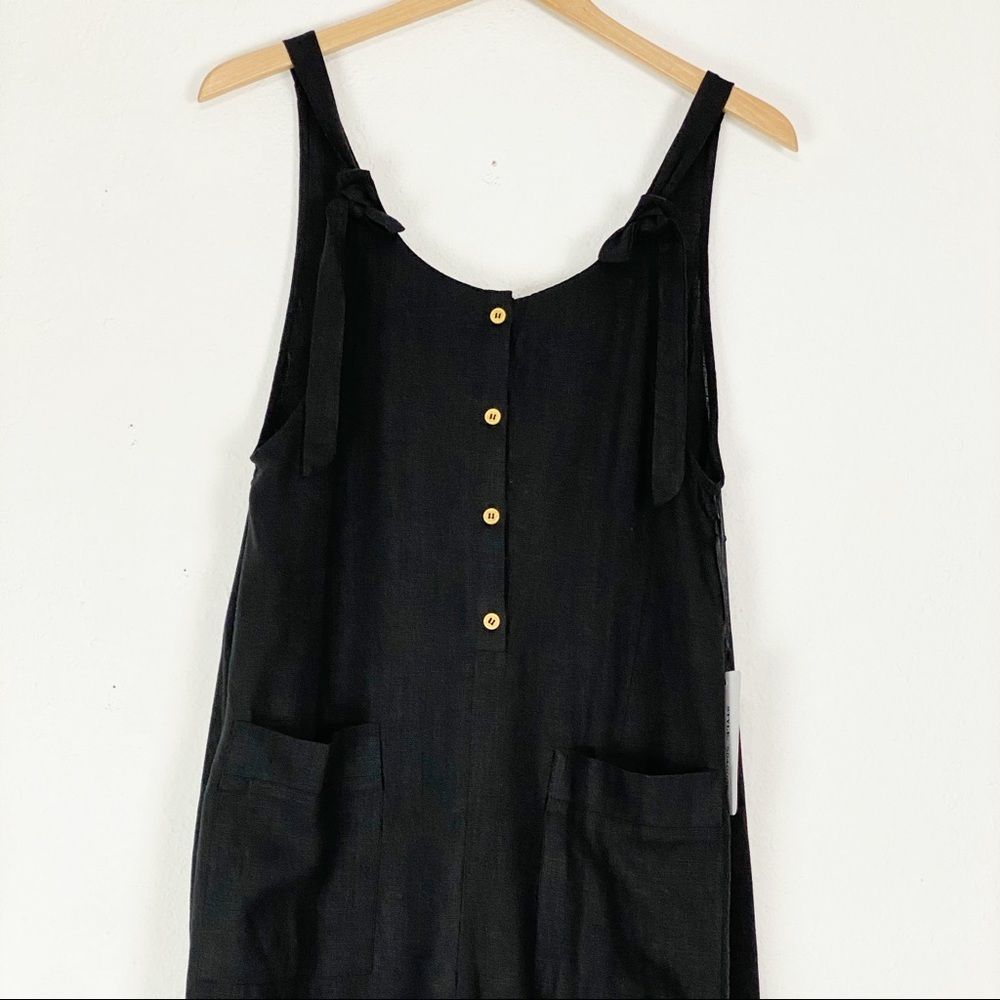 ✨Shinestar✨Comfy Pocketed Front Tie Overalls🔥 - Picture 3 of 9